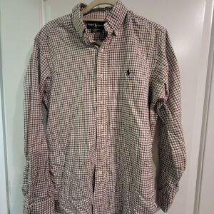 Ralph Lauren Men's Plaid Shirt - Black, White, and Red